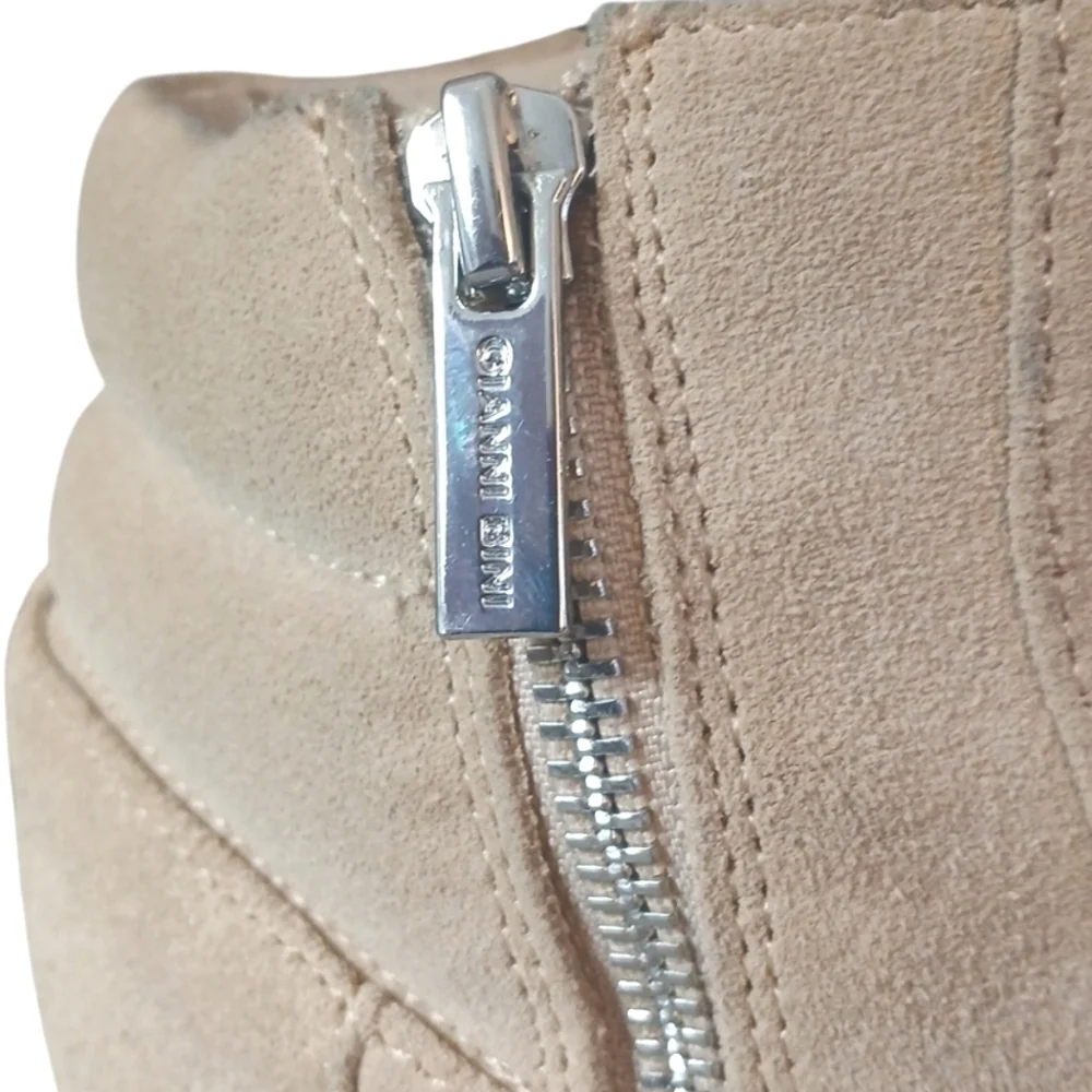 Gianni Bini Beige/Tan Suede Platform Sneakers High Tops size 8.5